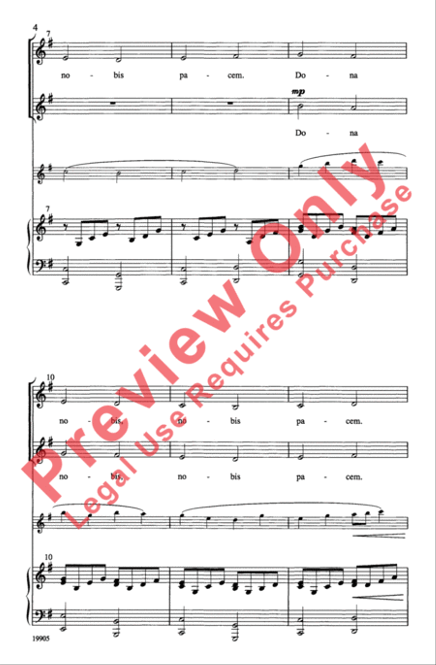 Pachelbel's Canon of Peace 3-Part scores gallery preview page 4