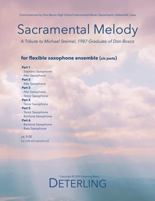 Sacramental Melody, Op. 24 (for saxophone ensemble)