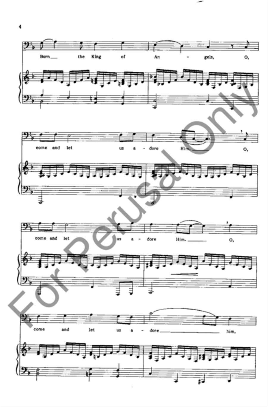 O Come (All) You Faithful 4-Part scores gallery preview page 4
