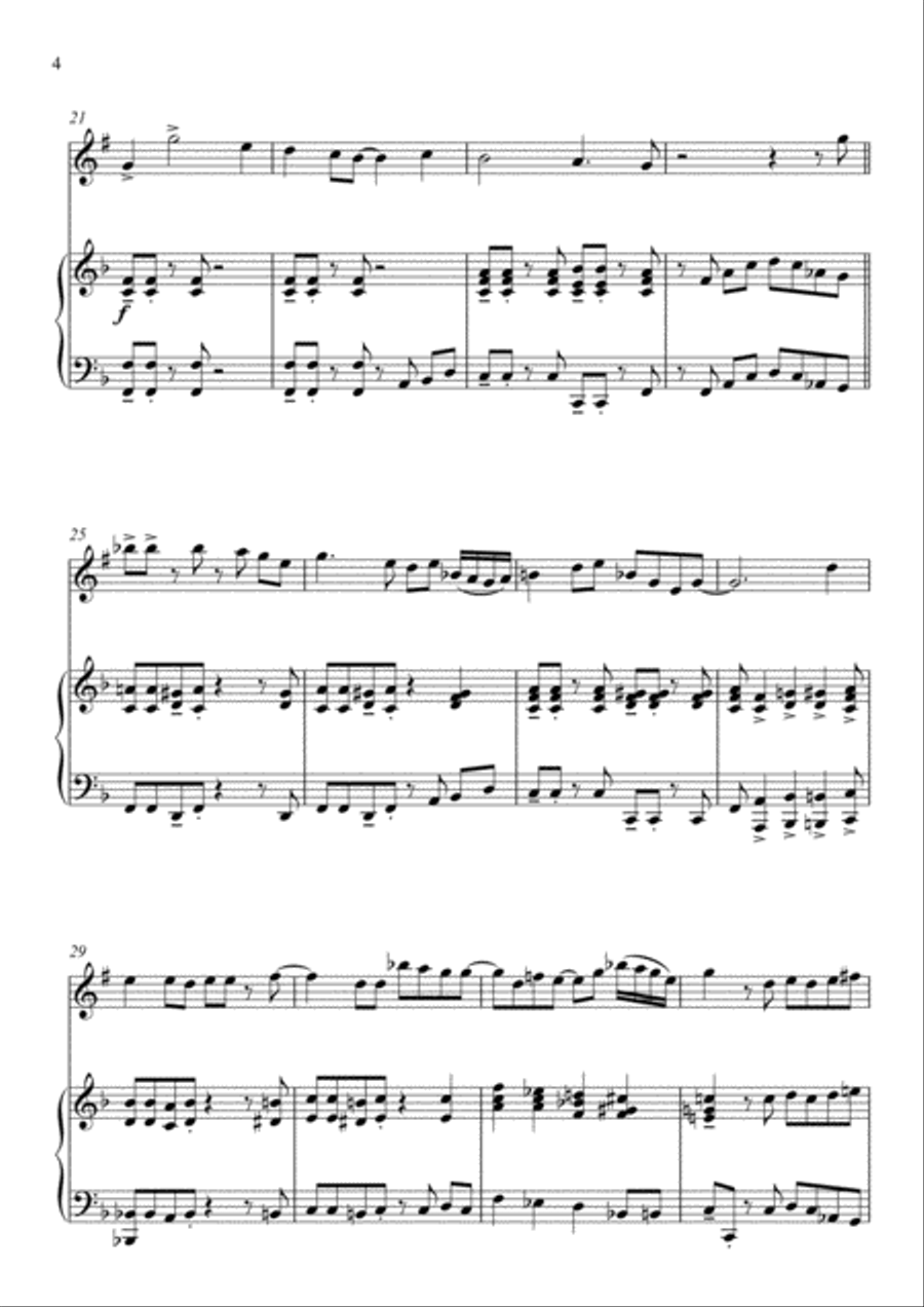 Joy to the (Rockin') World - Tenor Saxophone and Piano Tenor Saxophone scores gallery preview page 4