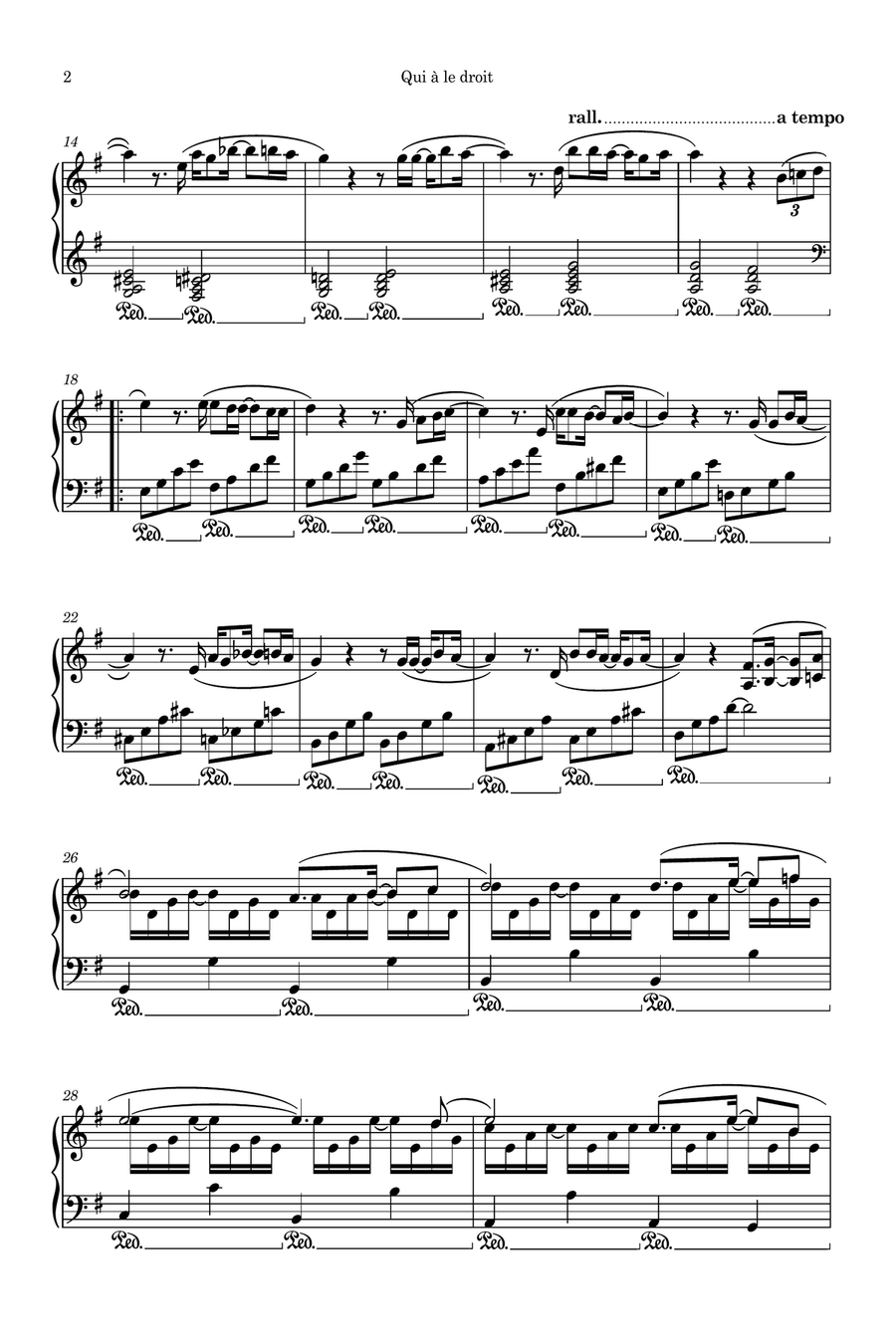 Qui A Le Droit Piano Solo scores gallery preview page 2