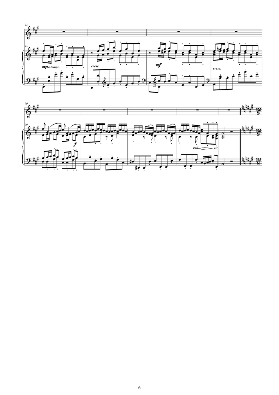 Bach - Oboe Concerto in A major BWV 1055 for Oboe and Piano Piano scores gallery preview page 6