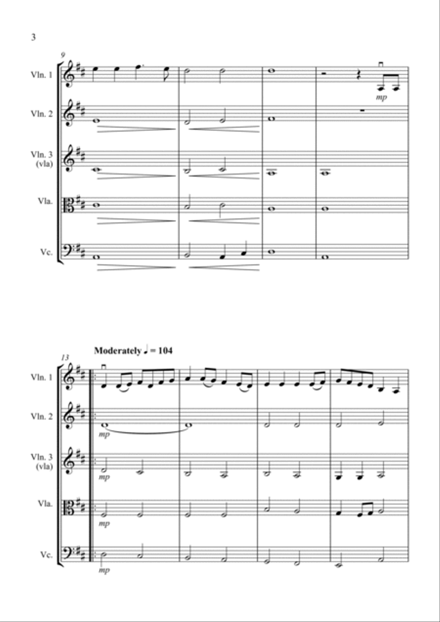 Simple Gifts - for String Quartet String Quartet scores gallery preview page 4