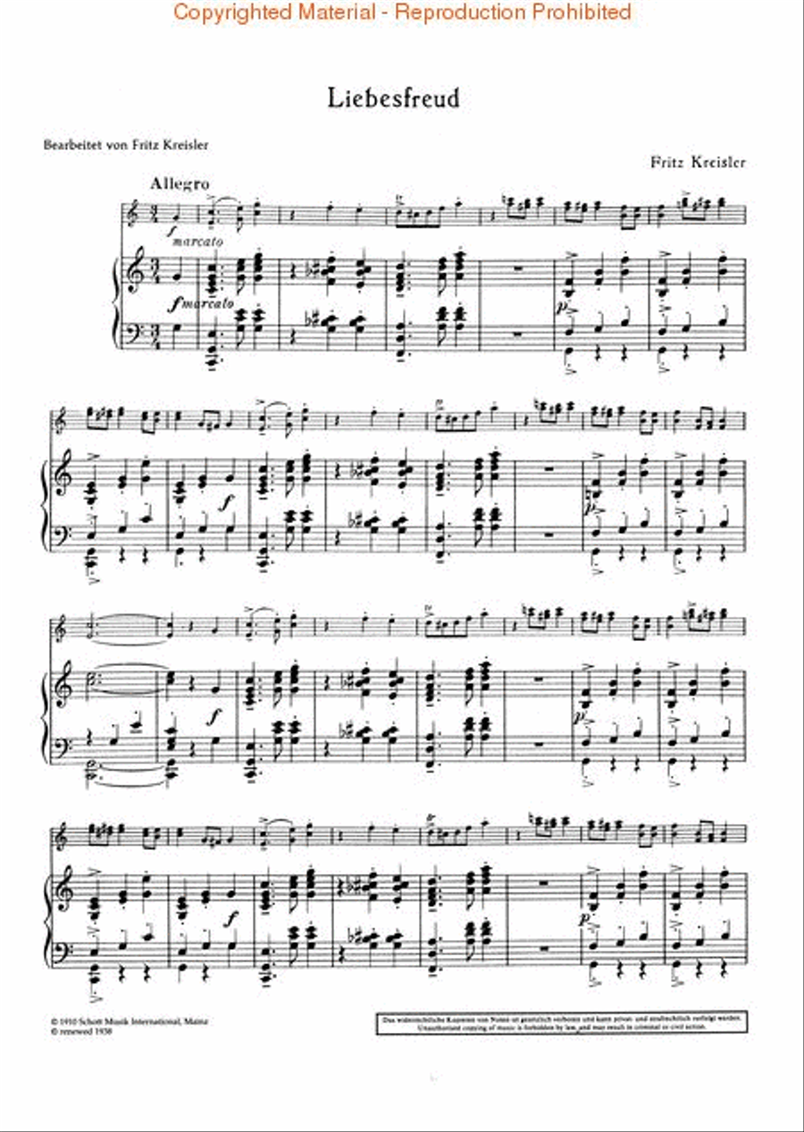 Liebesfreud Violin Solo scores gallery preview page 2