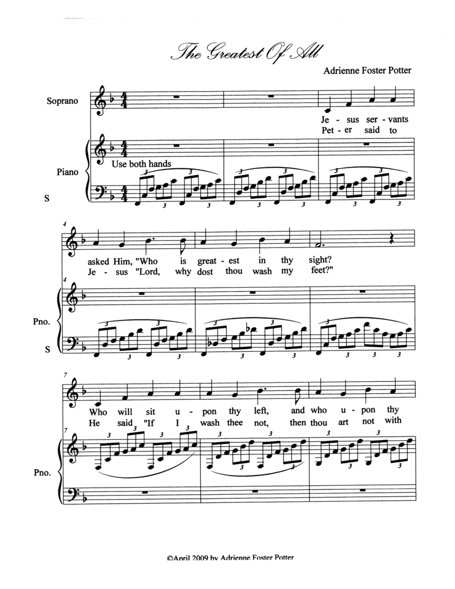 The Greatest of All Piano, Vocal, Guitar scores gallery preview page 1