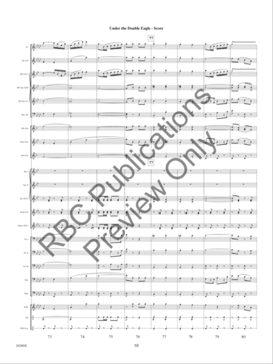 Under The Double Eagle Concert Band scores gallery preview page 13