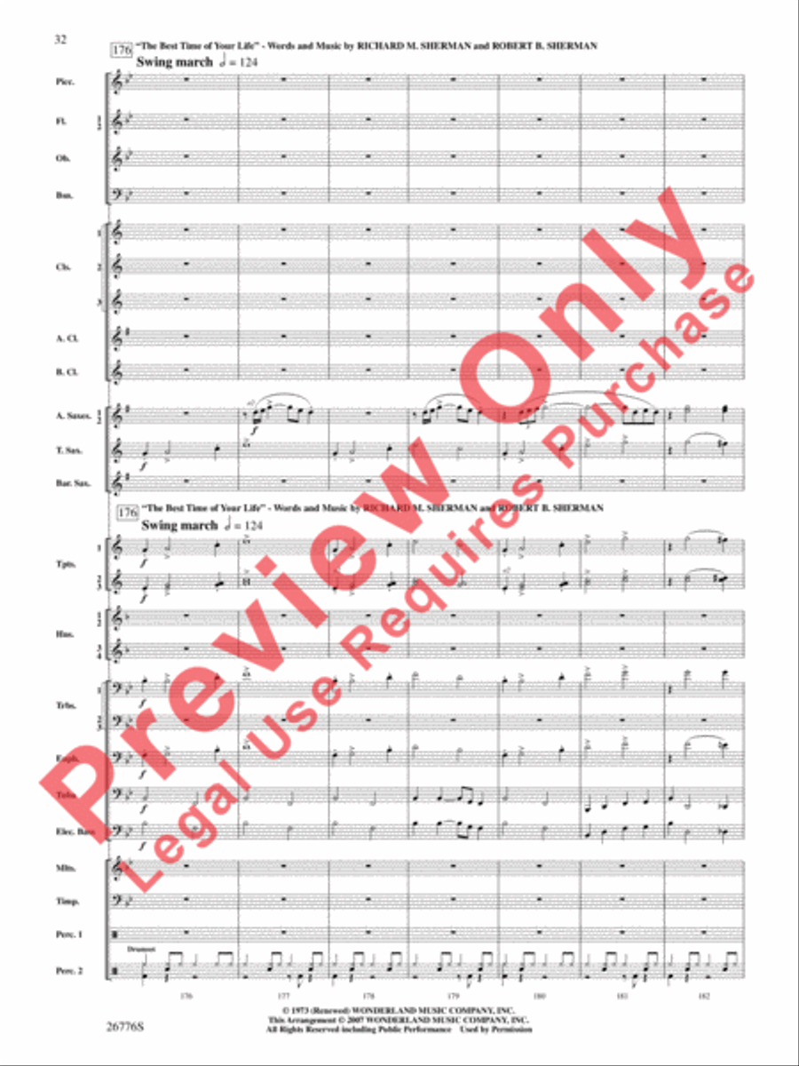 The Music of Disneyland Concert Band scores gallery preview page 33