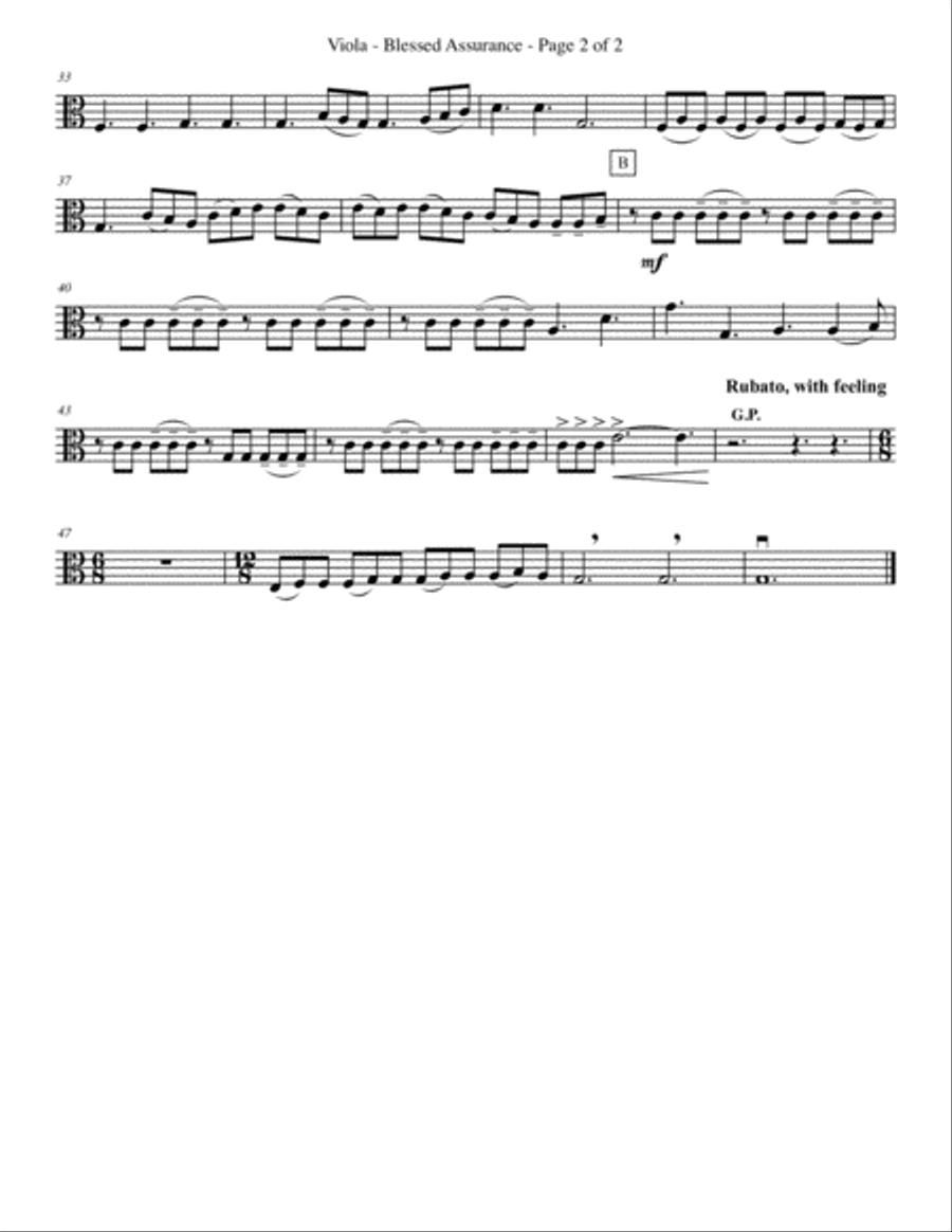 Blessed Assurance Blessed Assurance String Quartet scores gallery preview page 4