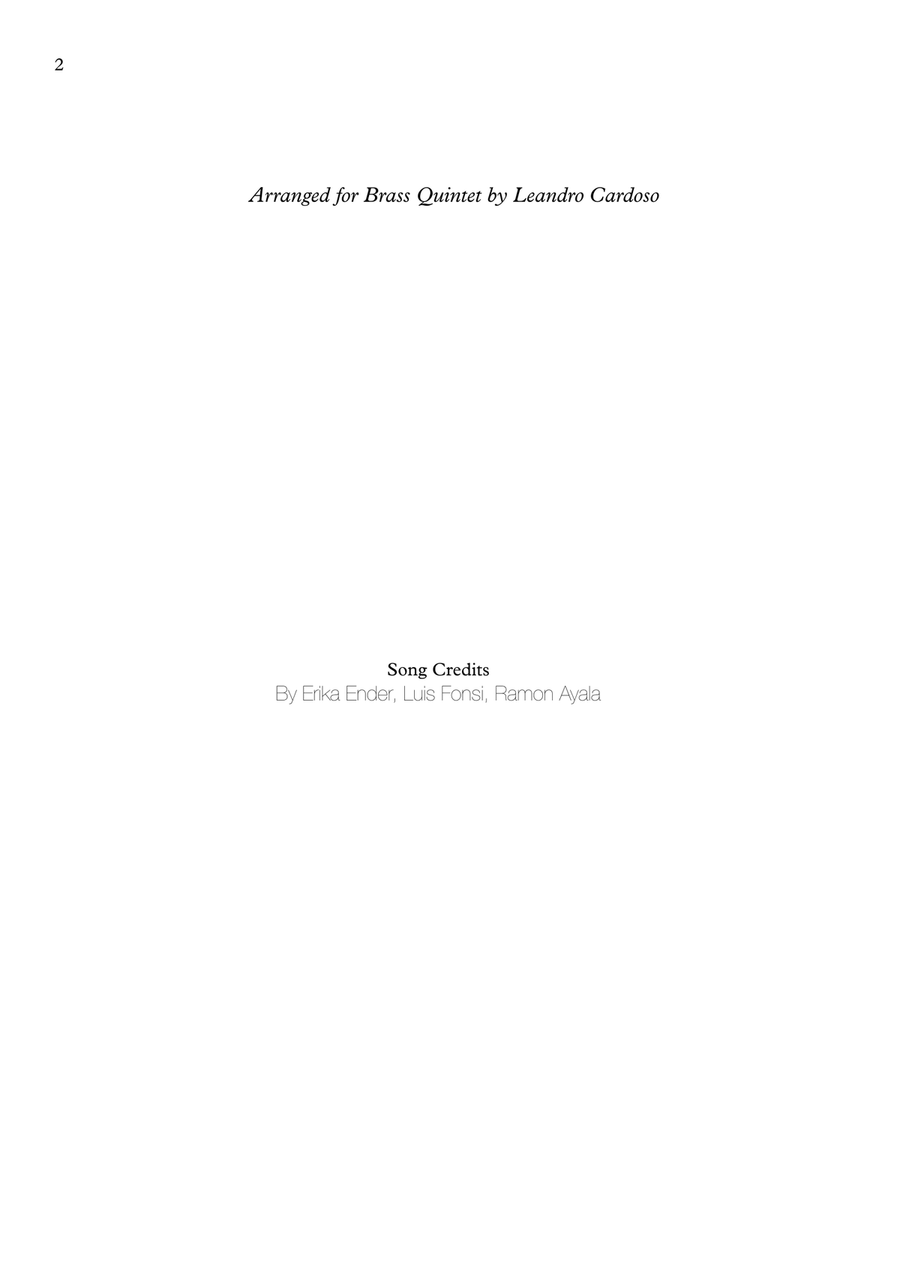 Despacito Despacito Brass Quintet scores gallery preview page 2