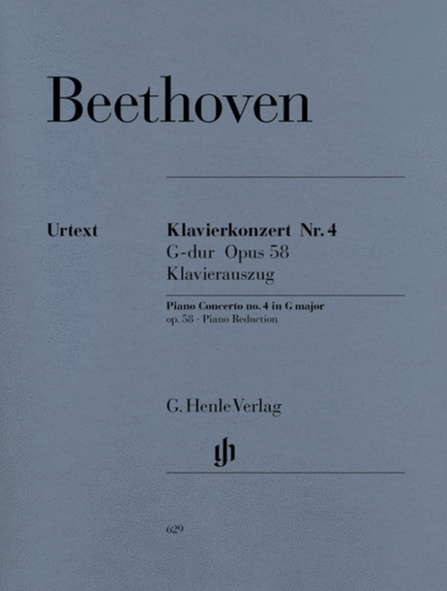 Beethoven - Concerto No 4 Op 58 G 2P4H Urtext