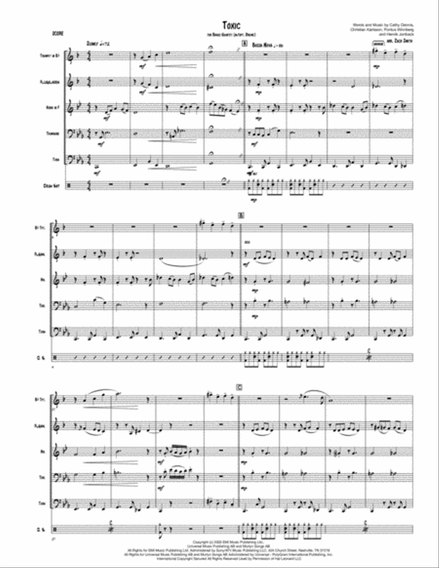Toxic Brass Ensemble scores gallery preview page 1
