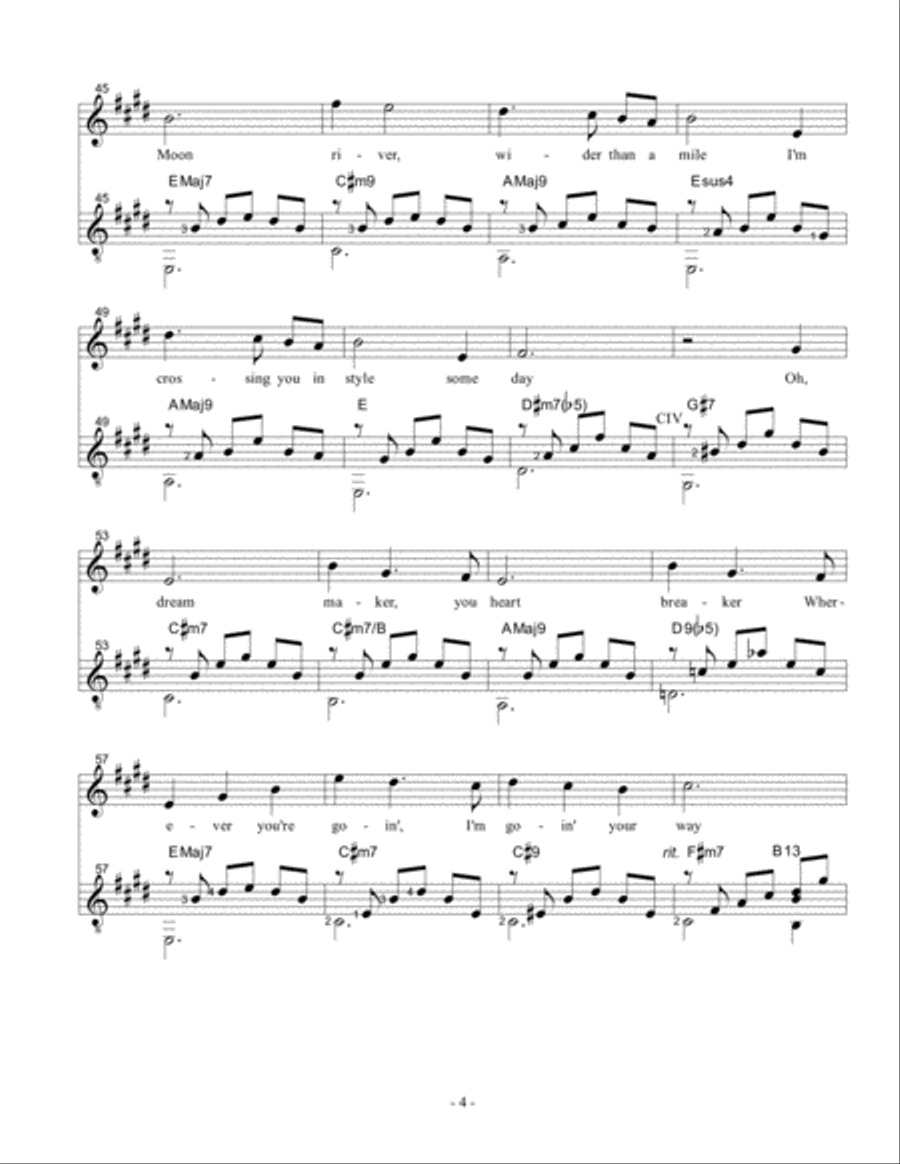 Moon River Guitar scores gallery preview page 6