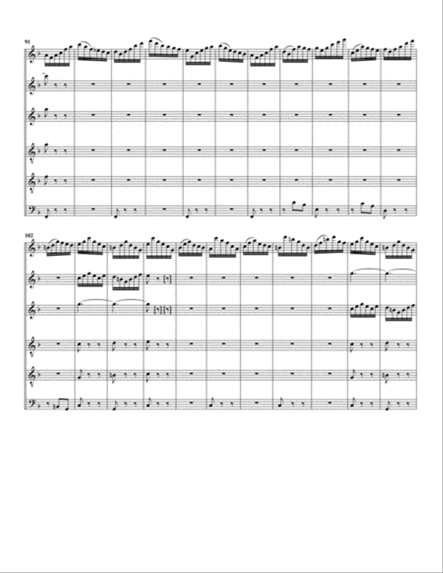Brandenburg concerto no.4, BWV 1049 (arrangement for 6 recorders) Recorder scores gallery preview page 5