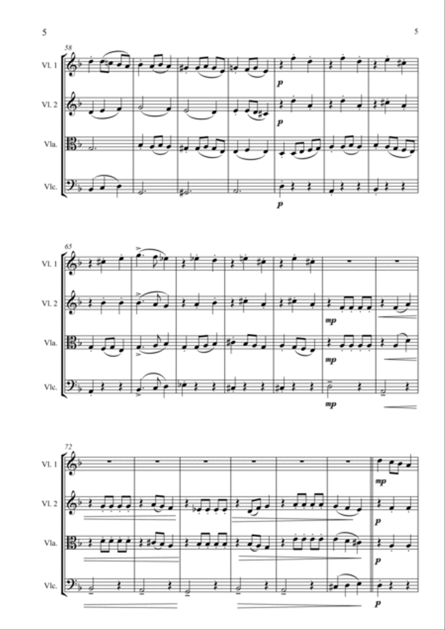 Contrasti Attivi ! String Quartet scores gallery preview page 5