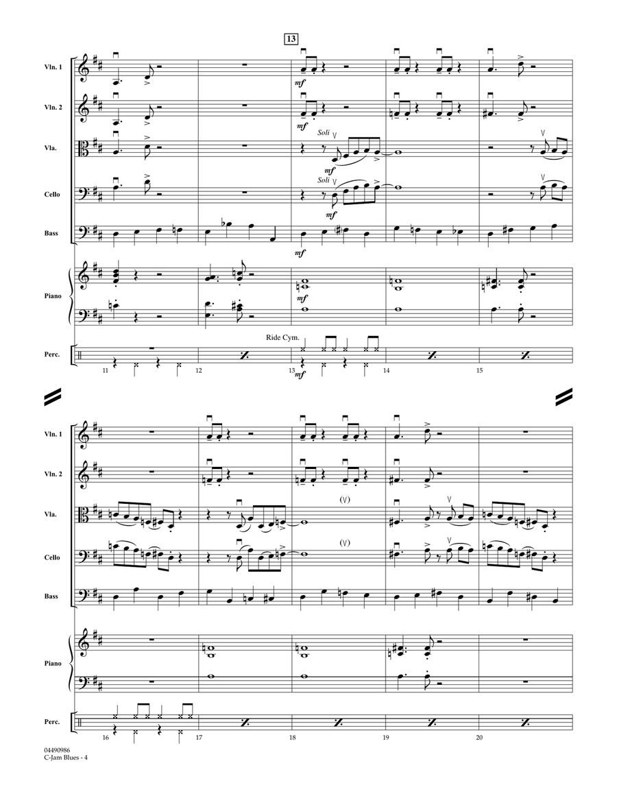 C-Jam Blues - Full Score C-Jam Blues - Full Score Orchestra scores gallery preview page 3
