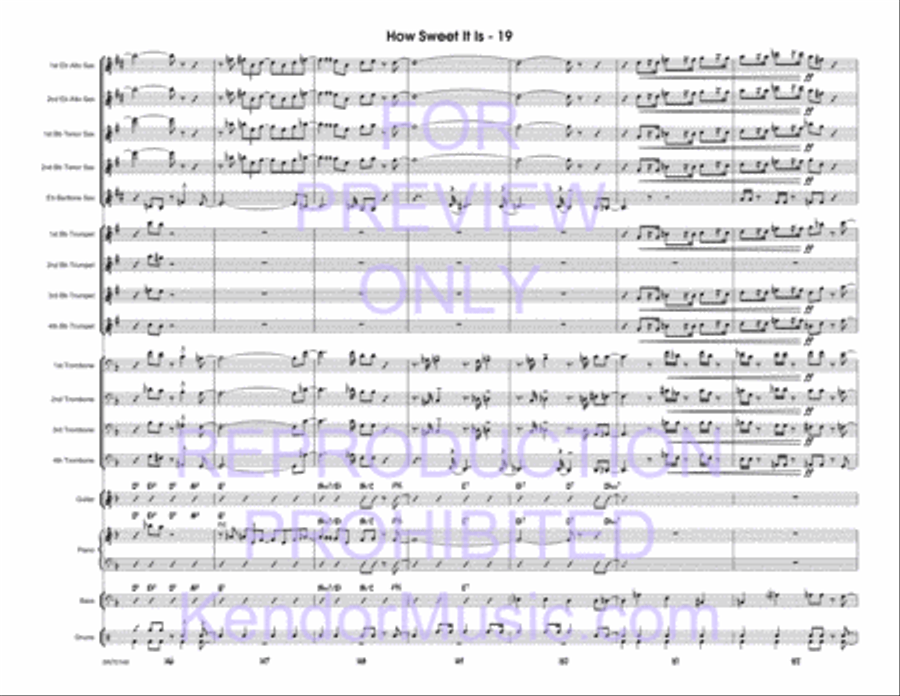 How Sweet It Is How Sweet It Is Jazz Ensemble scores gallery preview page 20