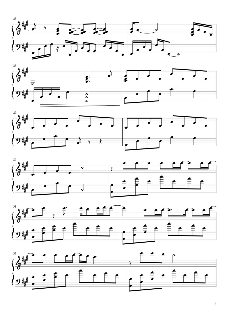 My Immortal Easy Piano scores gallery preview page 3