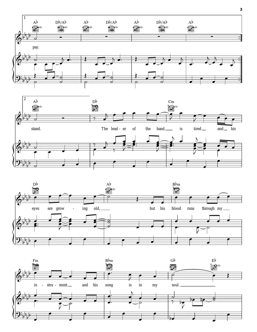 Leader Of The Band Piano, Vocal, Guitar scores gallery preview page 3