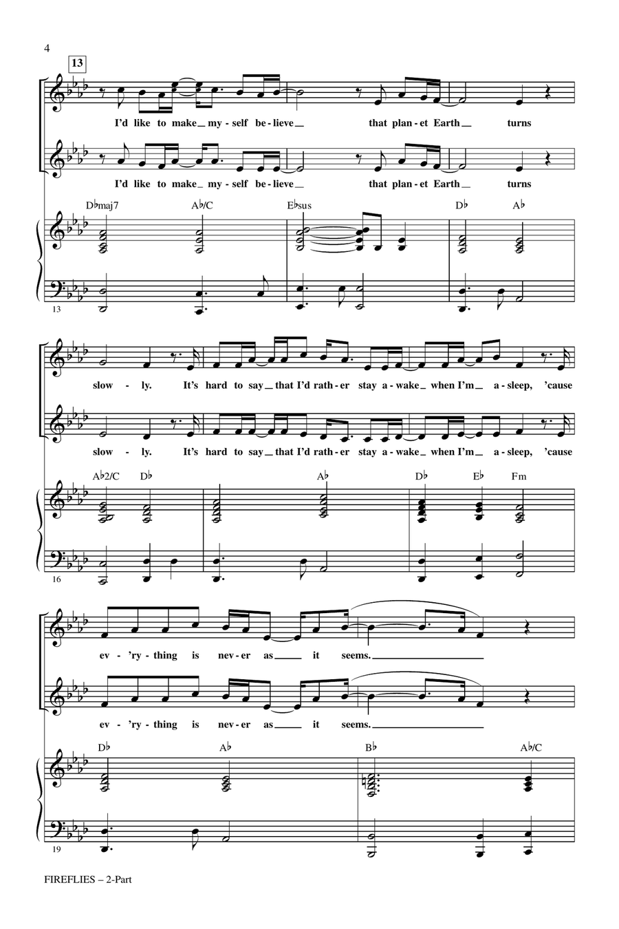 Fireflies (arr. Mark Brymer) 2-Part scores gallery preview page 3