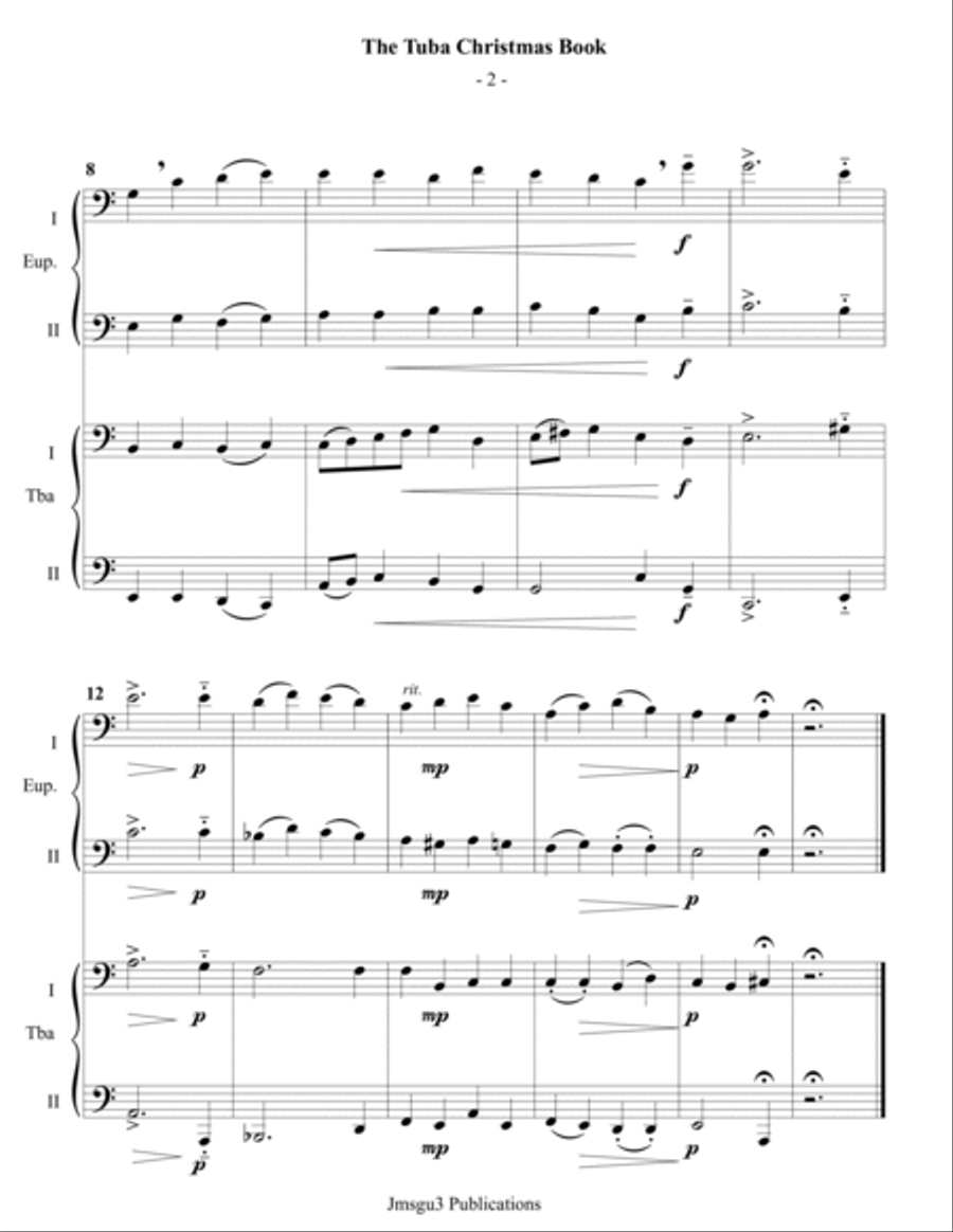 The Tuba Christmas Book Brass Ensemble scores gallery preview page 2