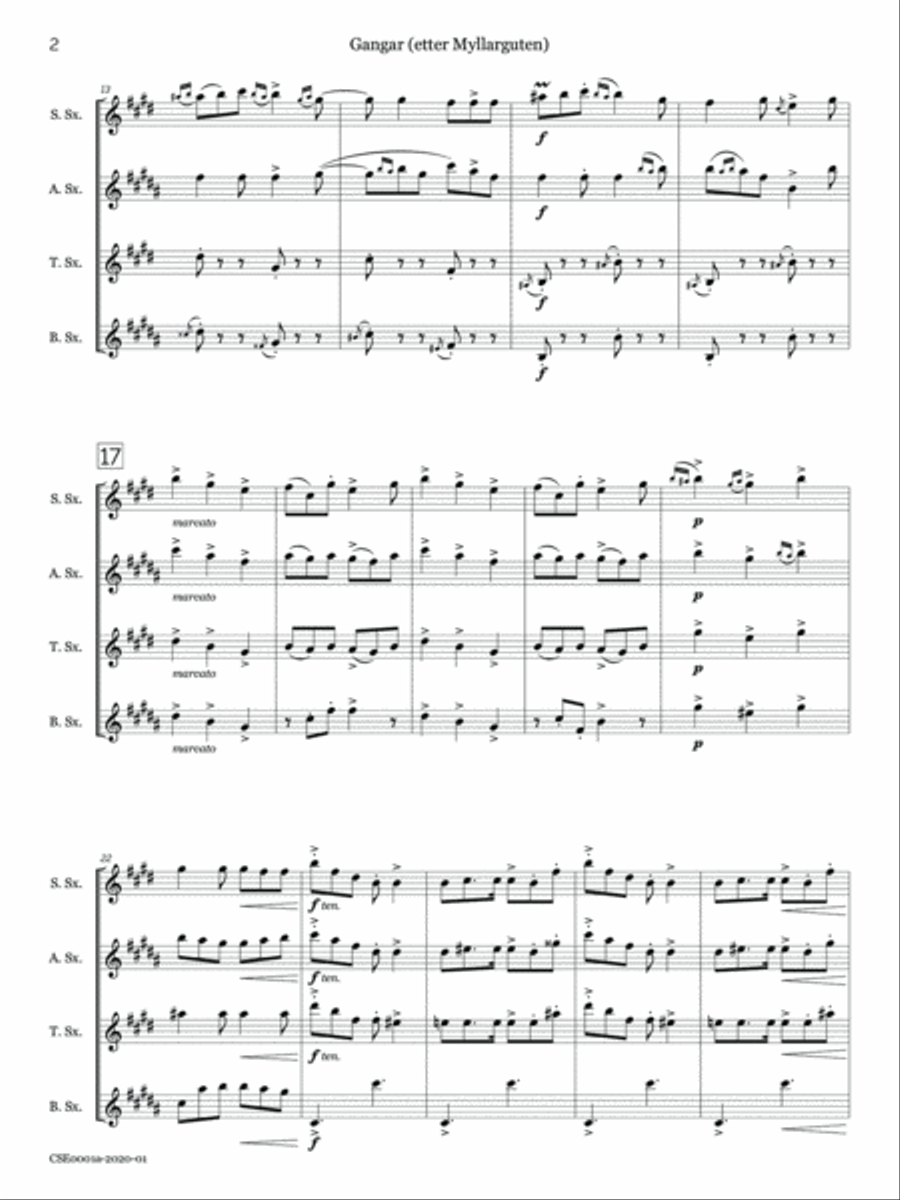 Romantic Quartets of Progressive Difficulty, Volume 1 Romantic Quartets of Progressive Difficulty, Volume 1 Saxophone Quartet scores gallery preview page 4