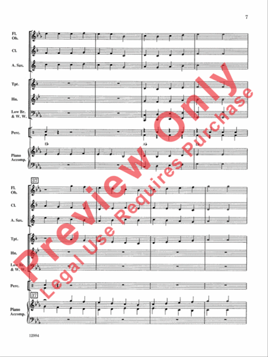 First Christmas March Concert Band scores gallery preview page 8