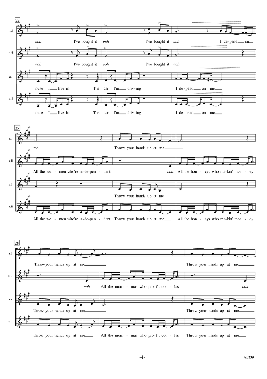Independent Women Part I Independent Women Part I SSAA scores gallery preview page 4