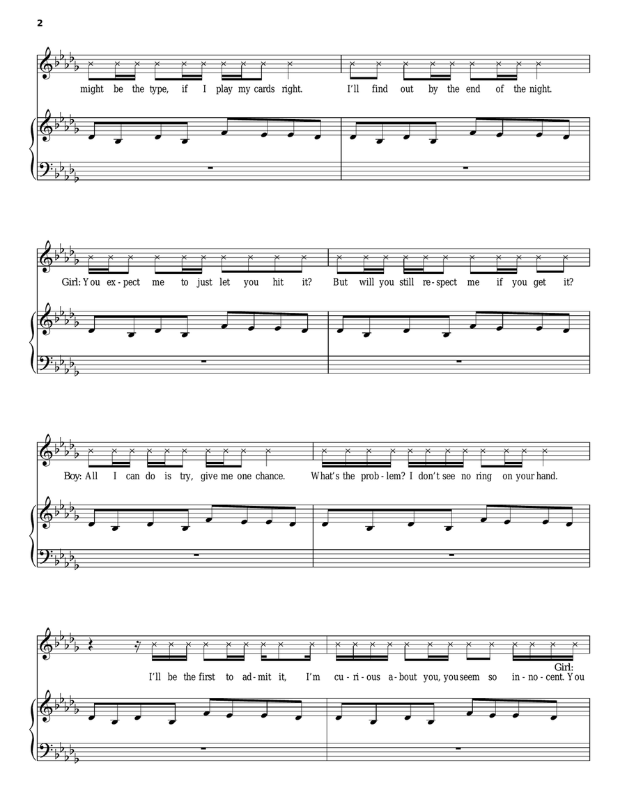 Promiscuous Promiscuous Piano, Vocal, Guitar scores gallery preview page 2