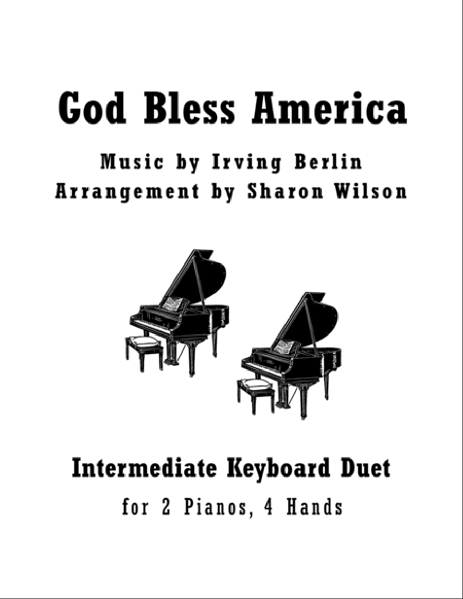 God Bless America 2 Pianos, 4-Hands scores gallery preview page 1