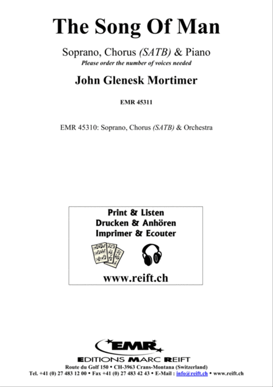 The Song Of Man The Song Of Man 4-Part scores gallery preview page 2
