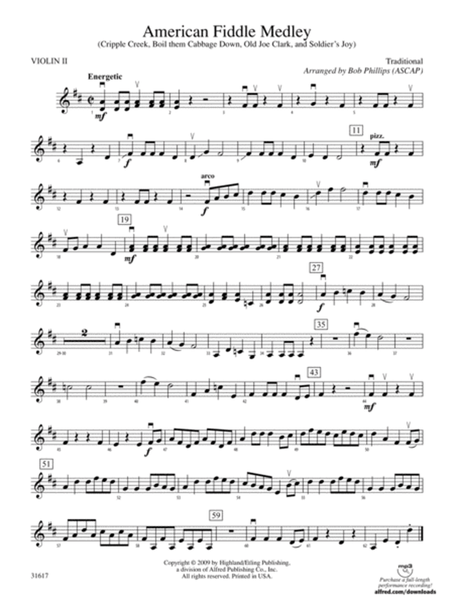 American Fiddle Medley: 2nd Violin