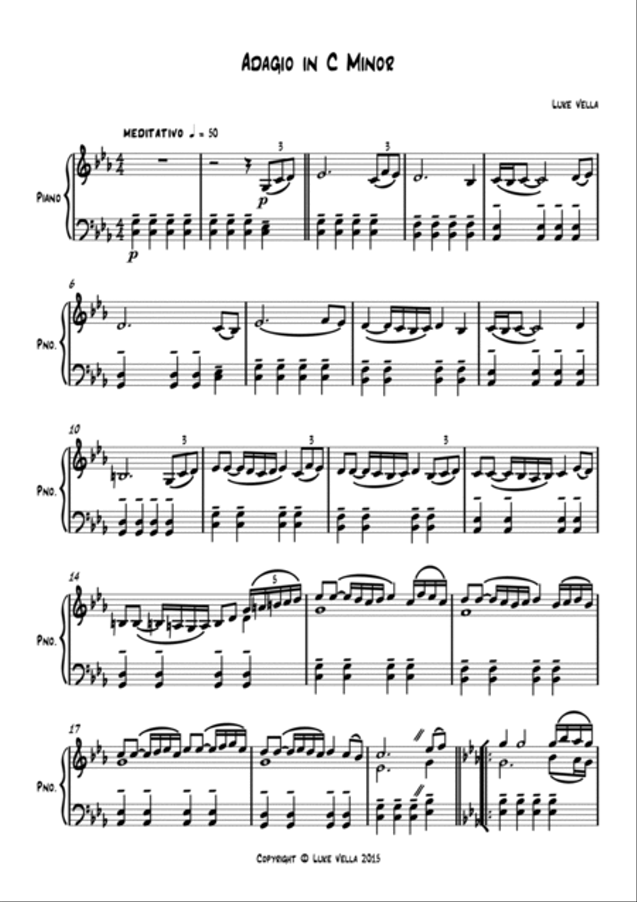 Adagio in C Minor Piano Method scores gallery preview page 3