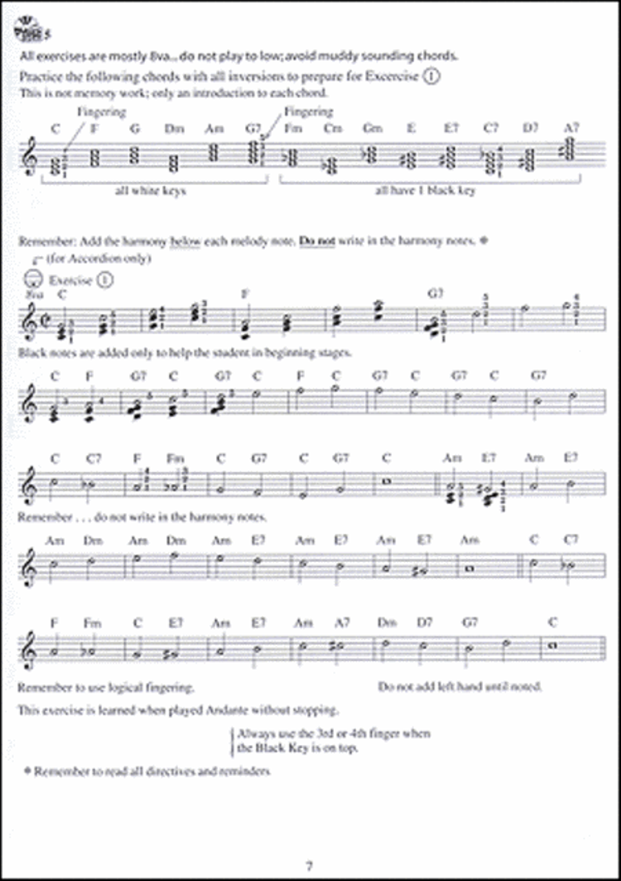 Chord Melody Method for Accordion Piano scores gallery preview page 7