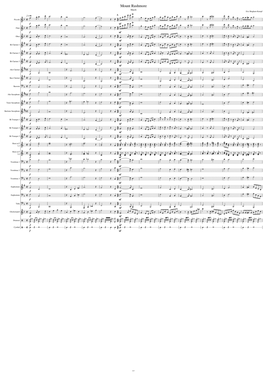Mount Rushmore (March) Marching Band scores gallery preview page 1