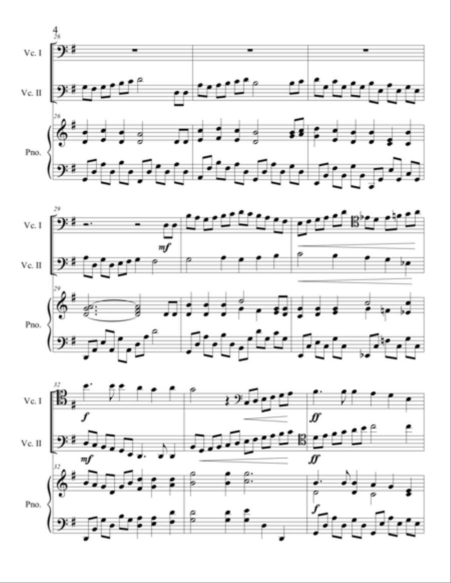 Calvary Covers It All for Cello Duet String Duet scores gallery preview page 4