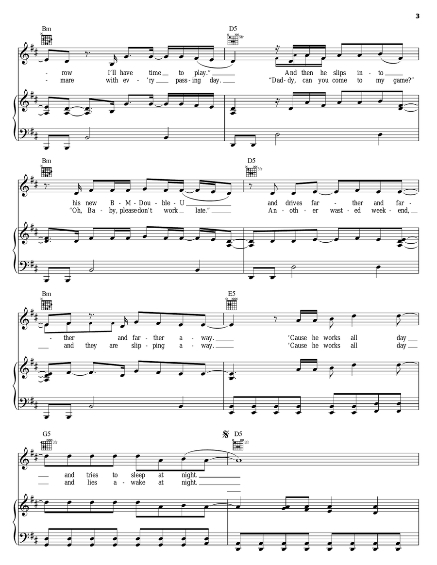 American Dream American Dream Piano, Vocal, Guitar scores gallery preview page 3
