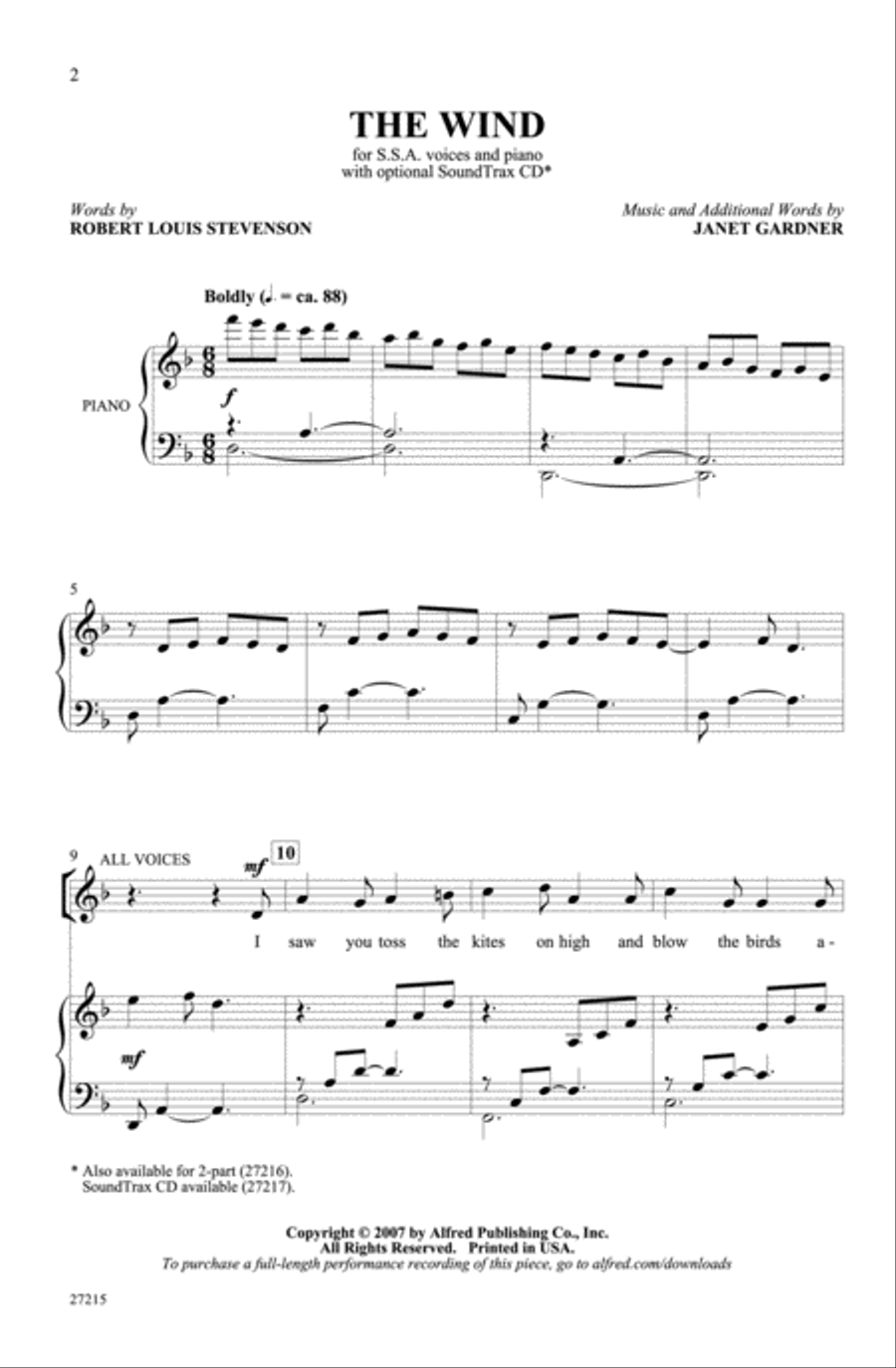 The Wind SSA scores gallery preview page 1