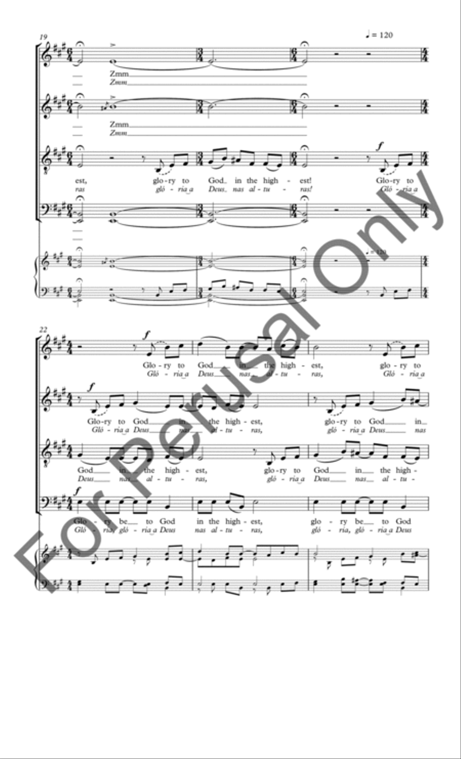 Glory to God in the Highest 4-Part scores gallery preview page 5