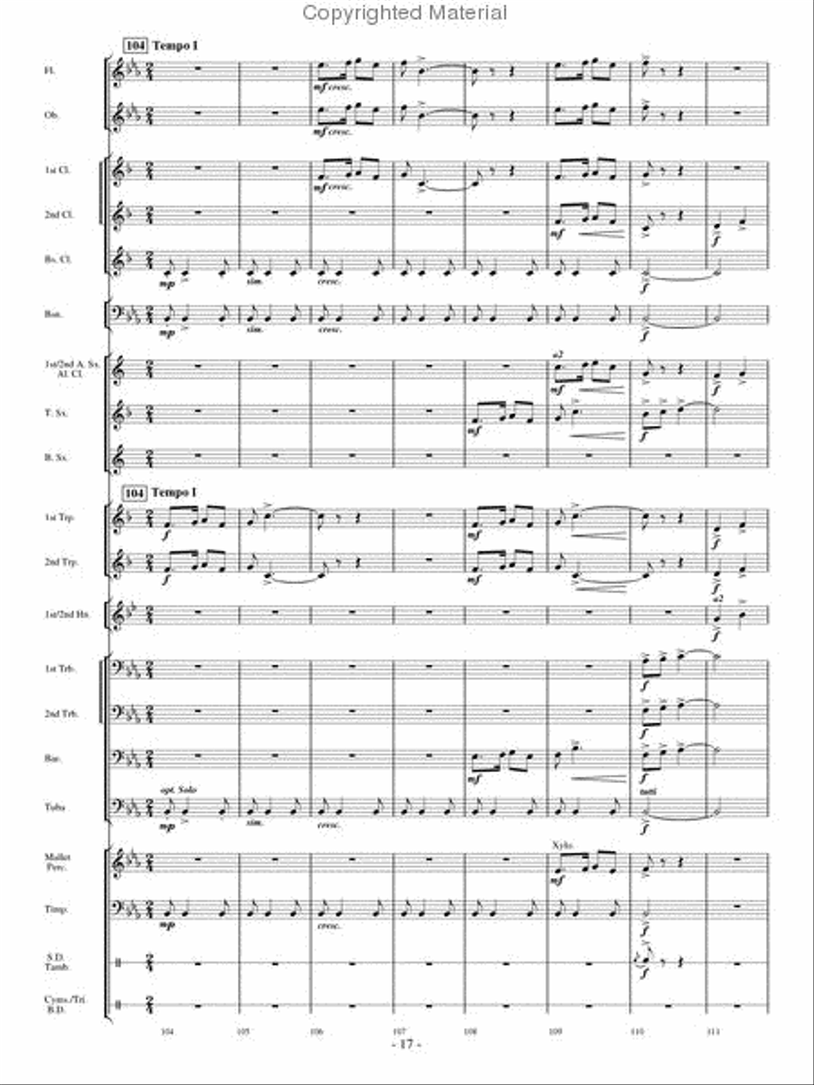 Aspen Overture Aspen Overture Concert Band scores gallery preview page 16