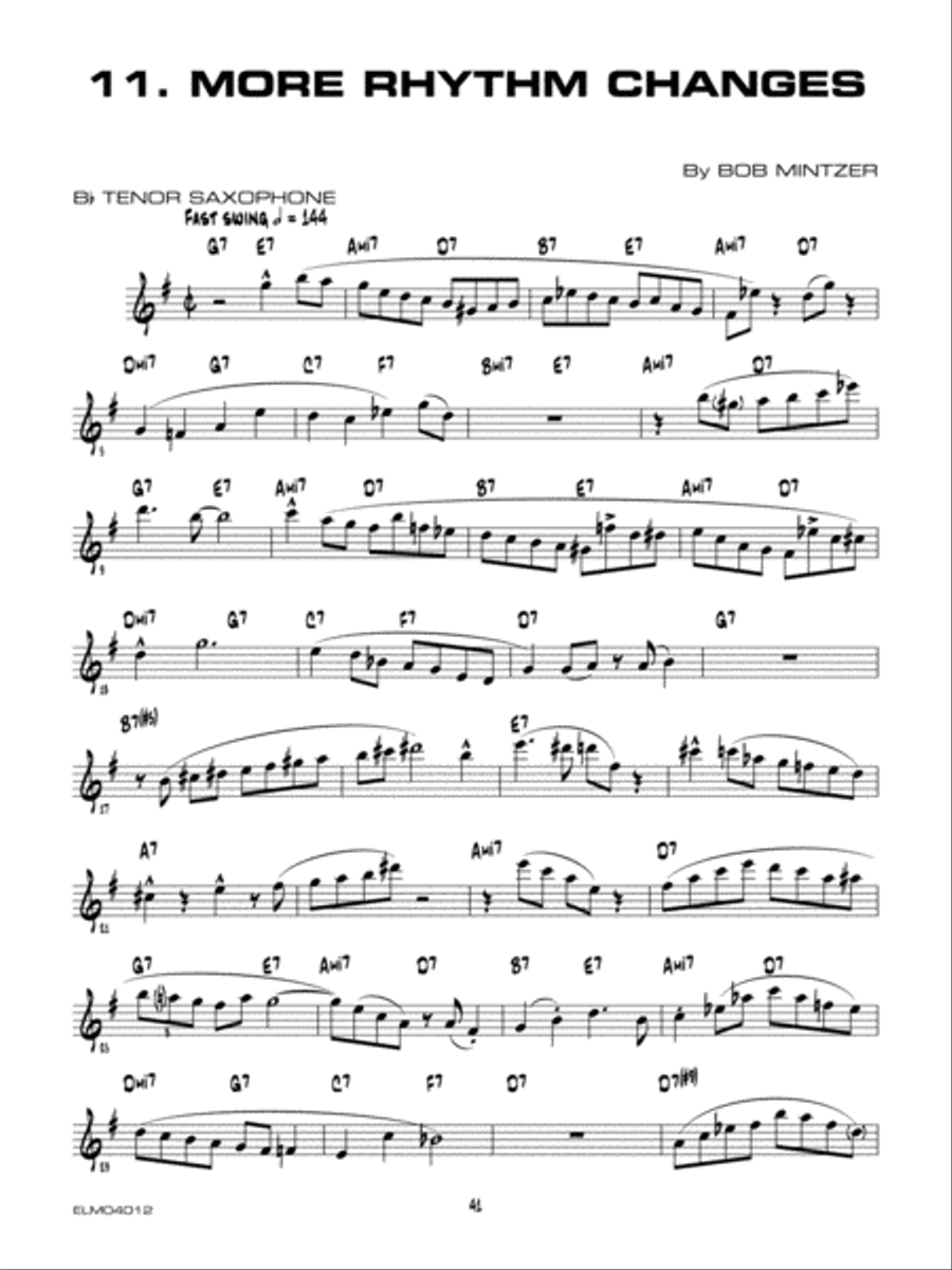 12 Contemporary Jazz Etudes Tenor Saxophone scores gallery preview page 4