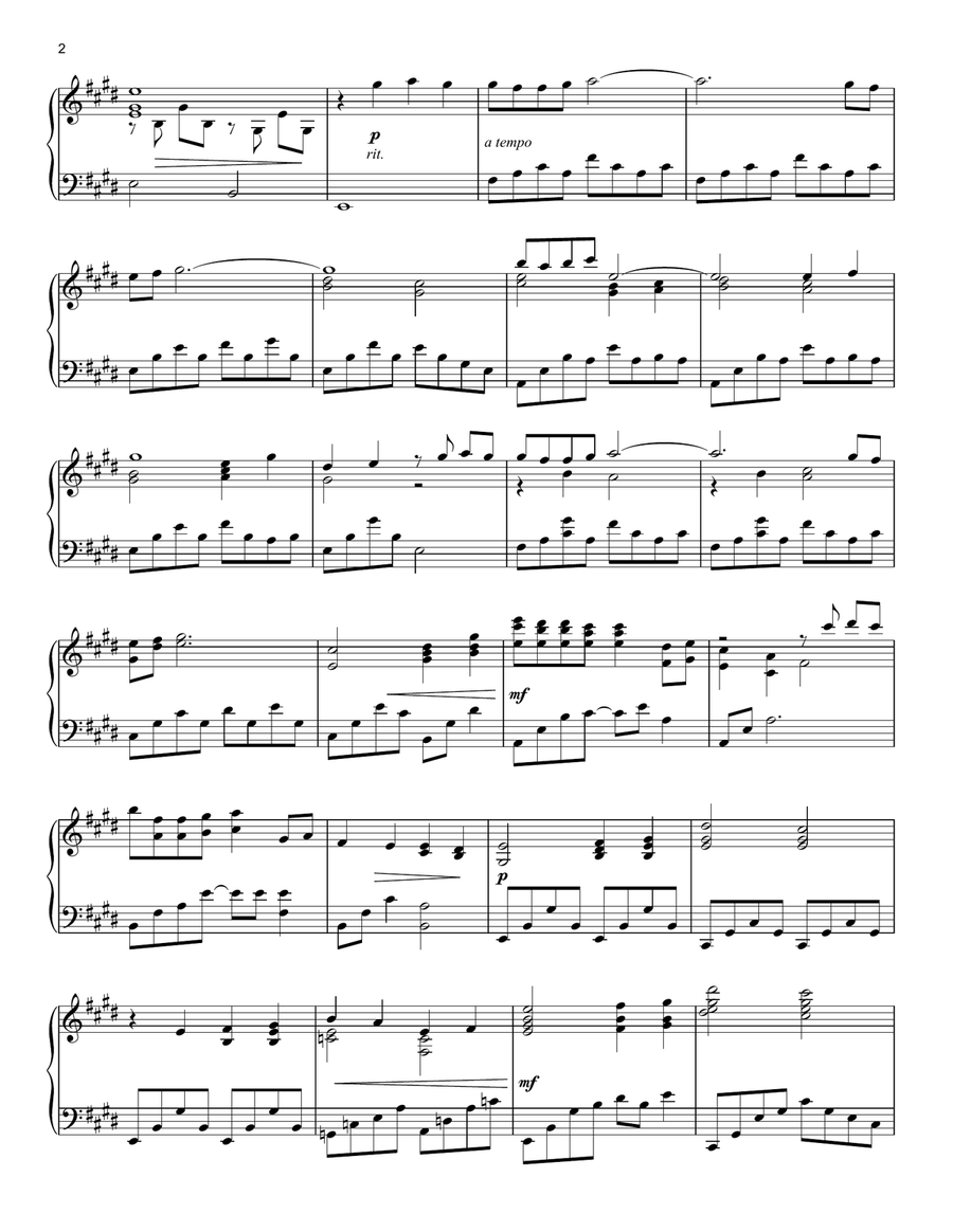 Main Theme (from Final Fantasy VII) Piano Solo scores gallery preview page 2