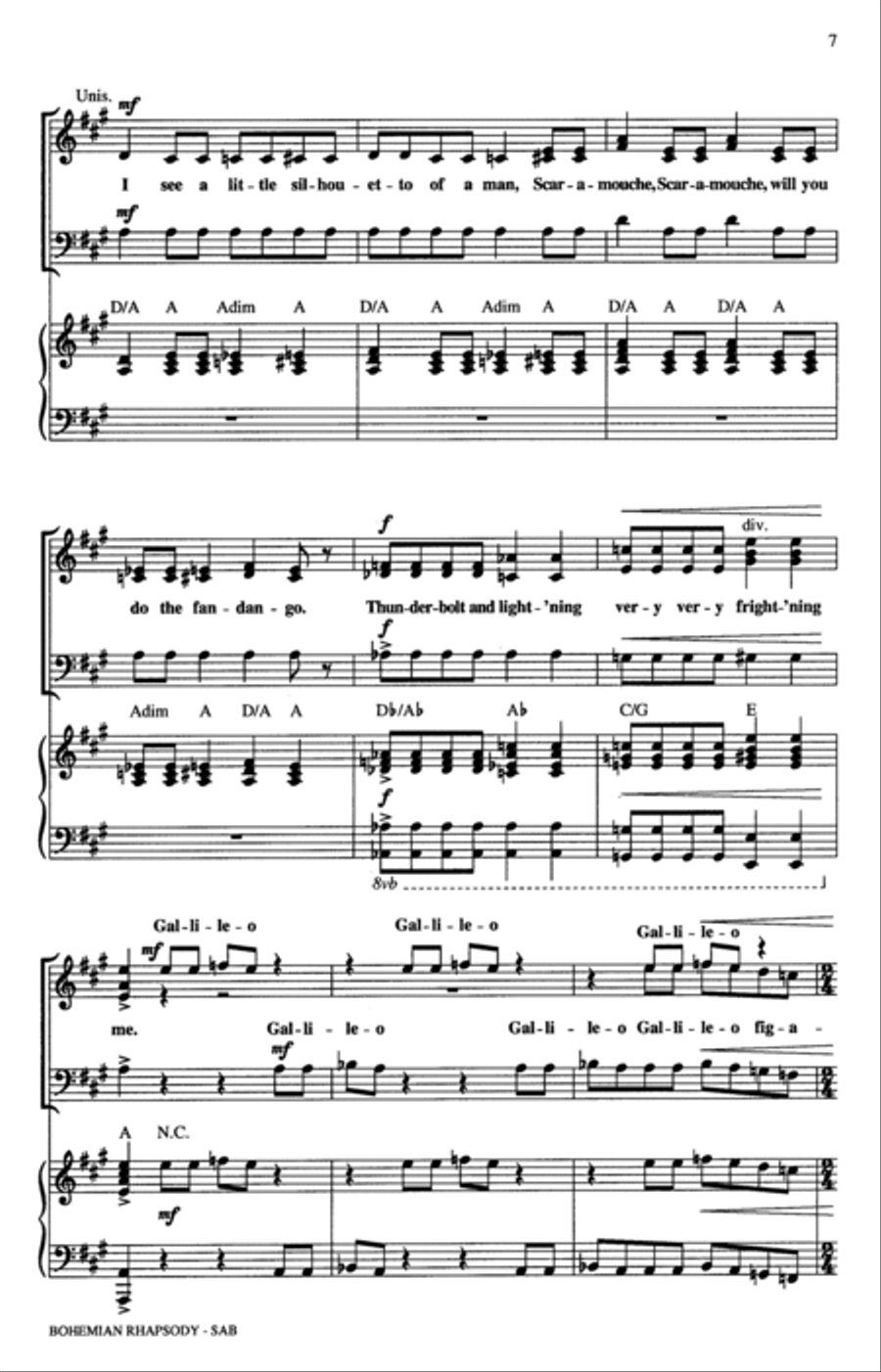 Bohemian Rhapsody (arr. Mark Brymer) 3-Part scores gallery preview page 6