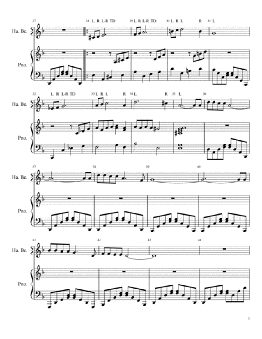 Walking In The Air Handbell Choir scores gallery preview page 3