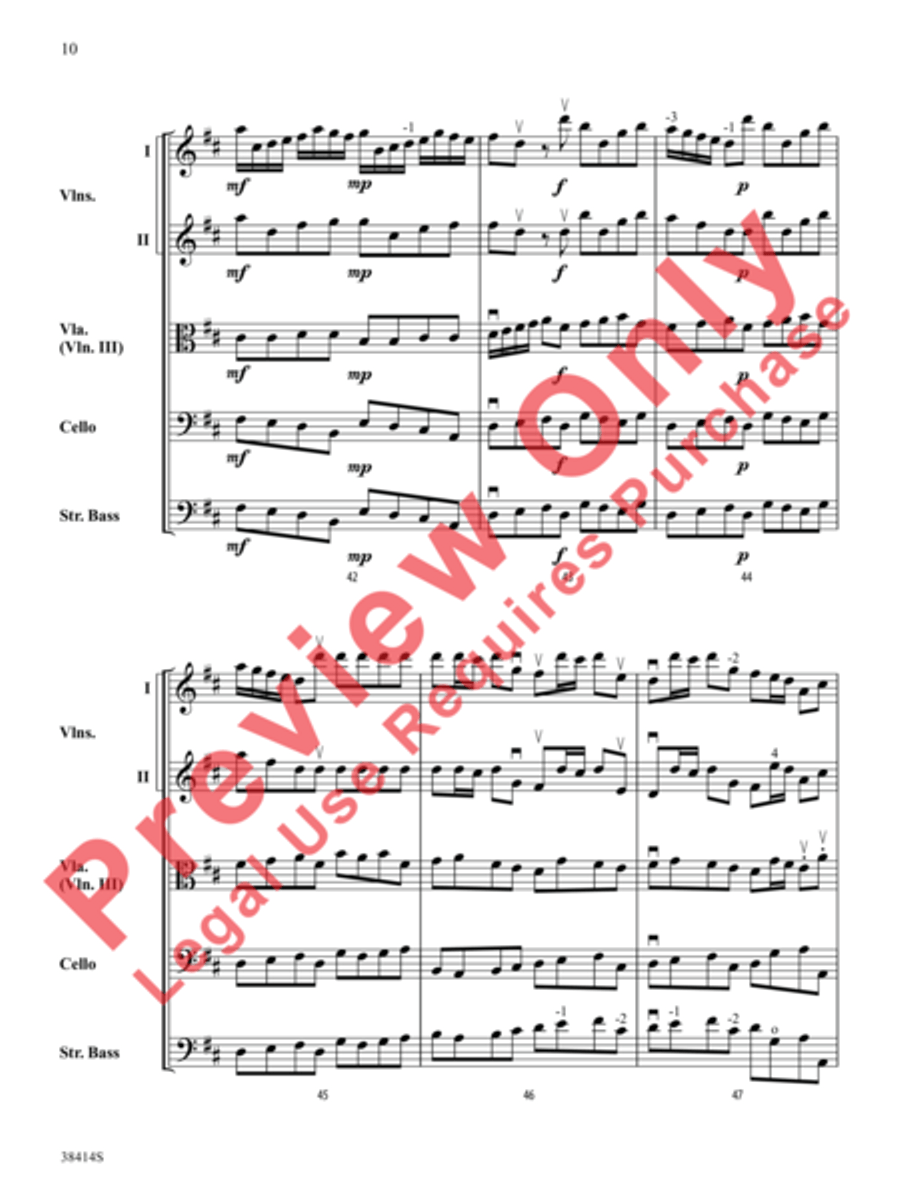 Concerto a Cinque, Opus 7, No. 1 String Orchestra scores gallery preview page 11