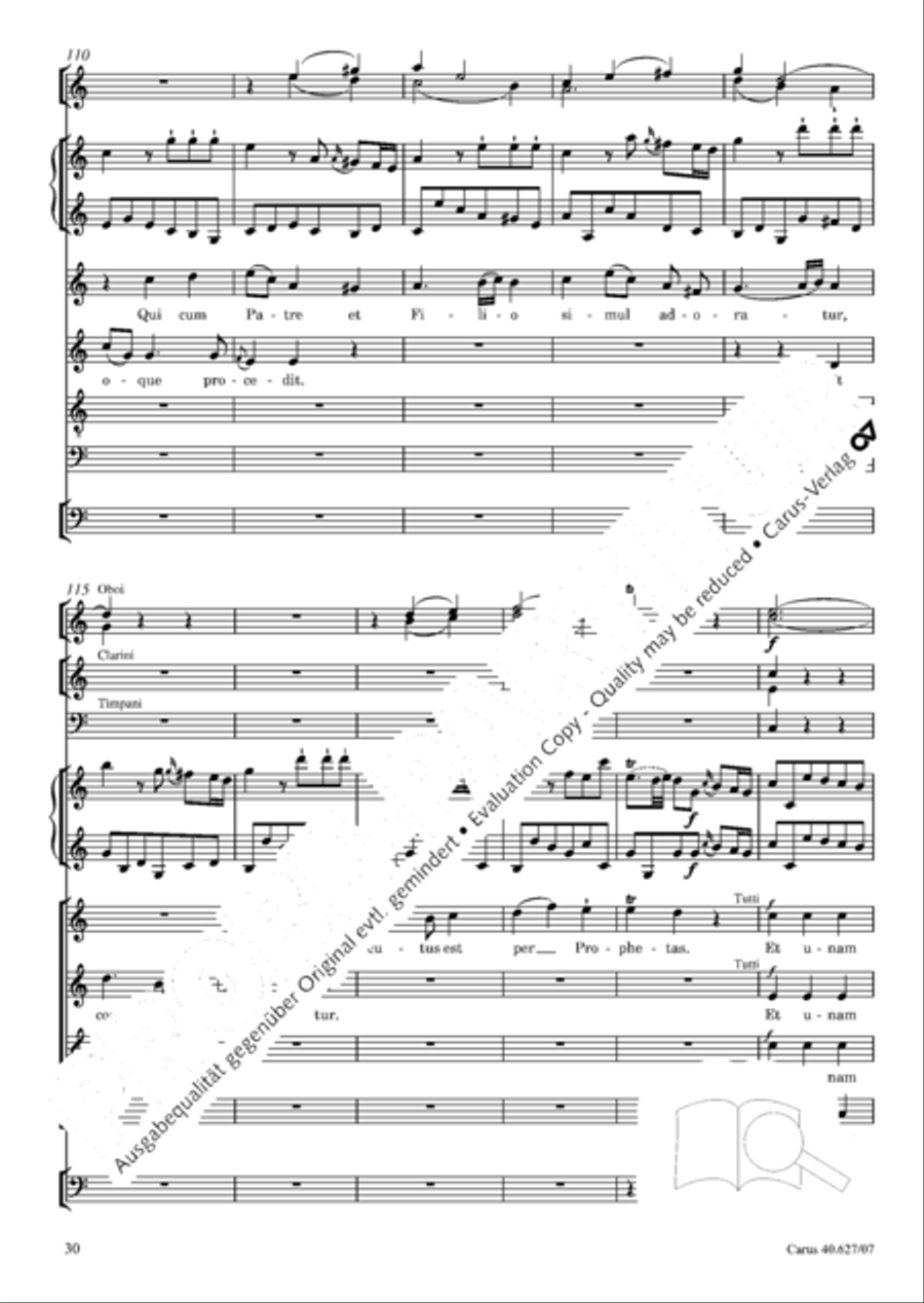 Mass in C Major 4-Part scores gallery preview page 39