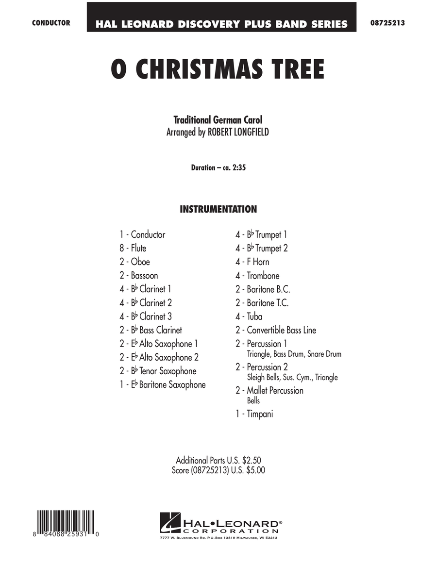 O Christmas Tree - Full Score Concert Band scores gallery preview page 1