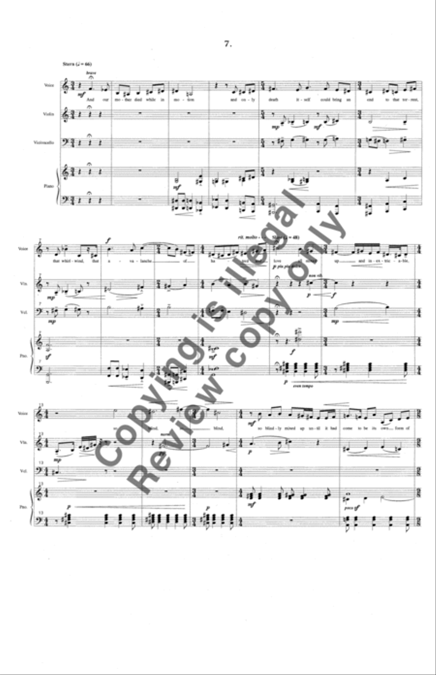 Jamaica's Songs Piano Trio scores gallery preview page 12