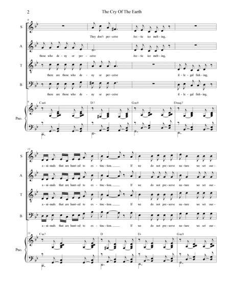 The Cry Of The Earth (SATB) image number null