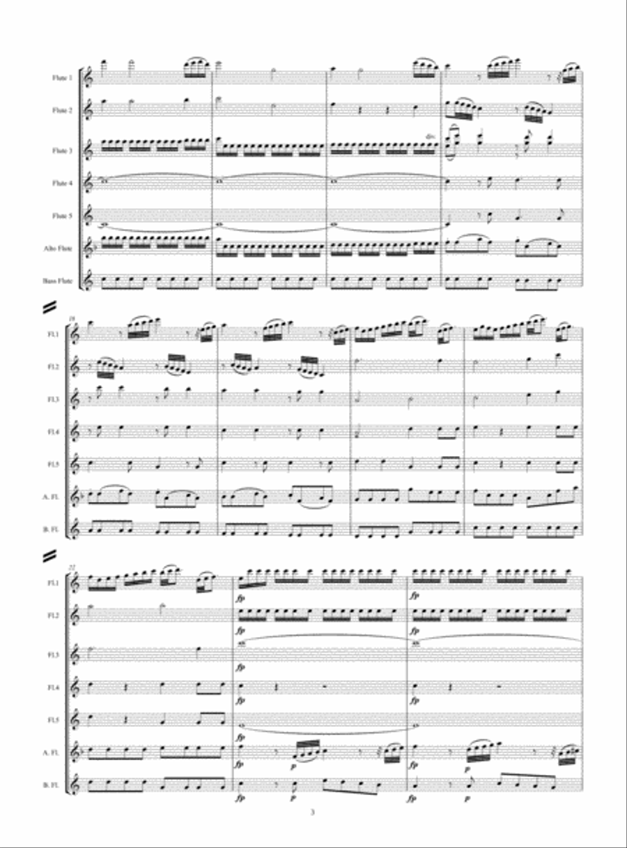 L'Amore Industrioso arr. Flute Choir Flute Choir scores gallery preview page 3