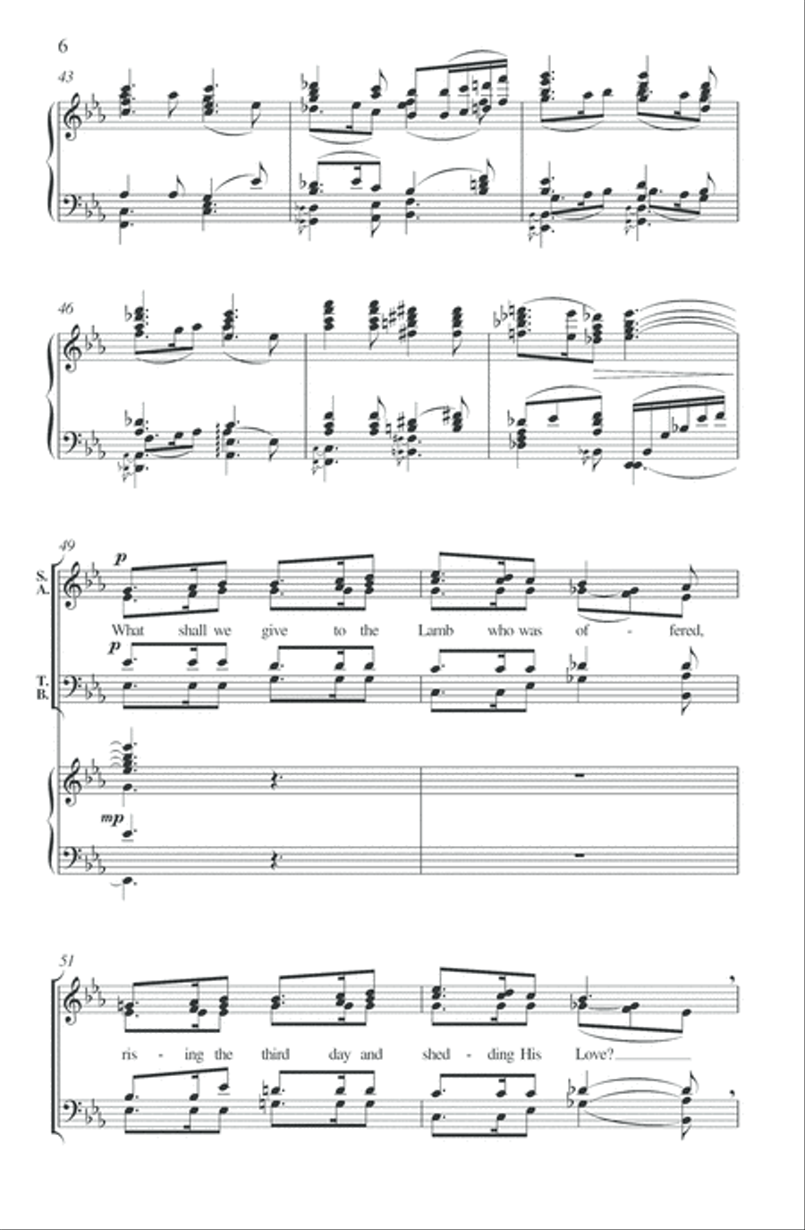 What shall we give? What shall we give? 4-Part scores gallery preview page 6